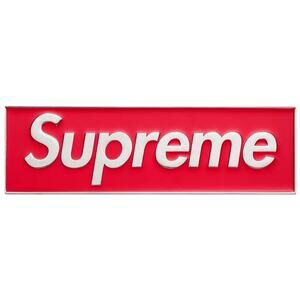 7.5" x 2.2" • Supreme • Box Logo Car Emblem • Red • Chrome • Cross-Posted • Firm
